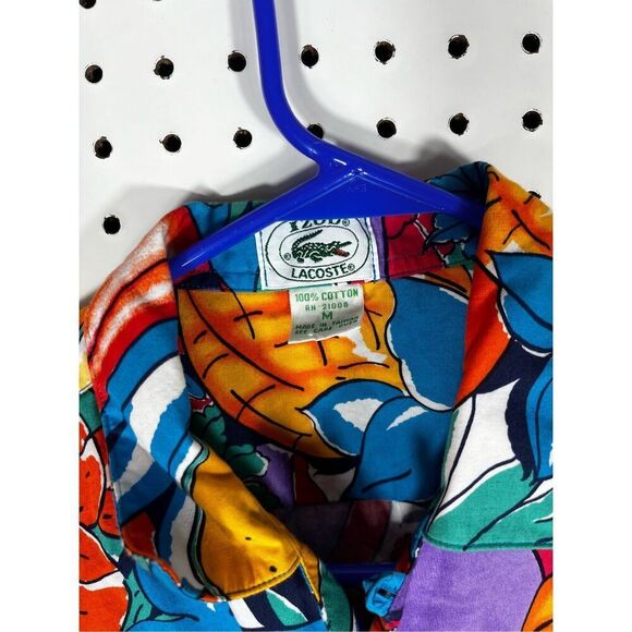 Lacoste Izod tropical floral Tucan print button down shirt size M - Picture 4 of 4